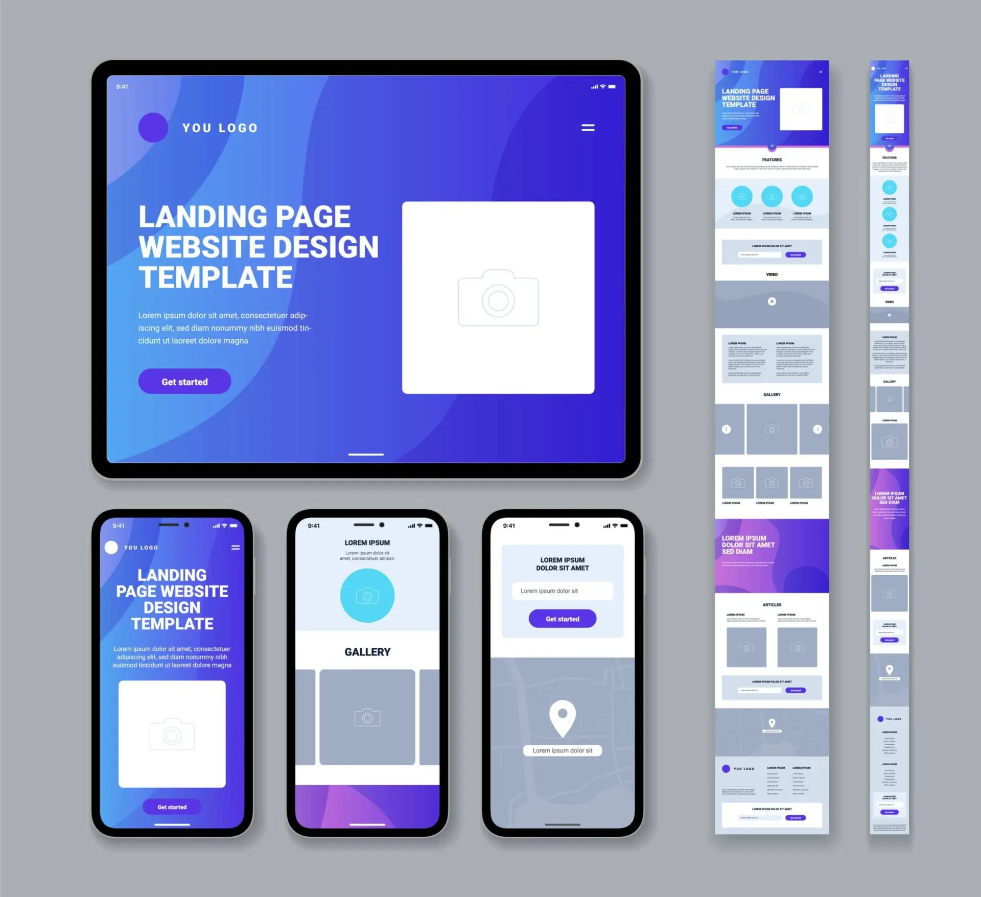 Mobile Website Landing Page web and application