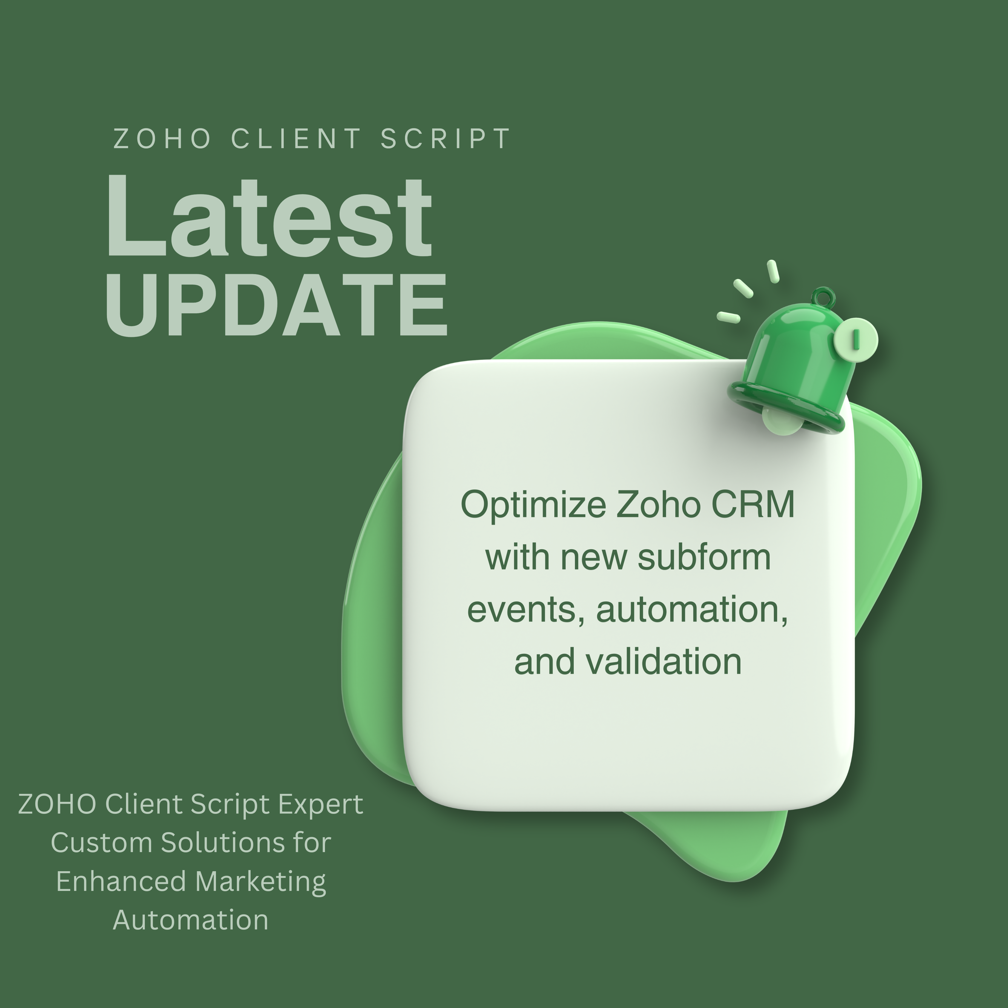 Zoho Client Script Update