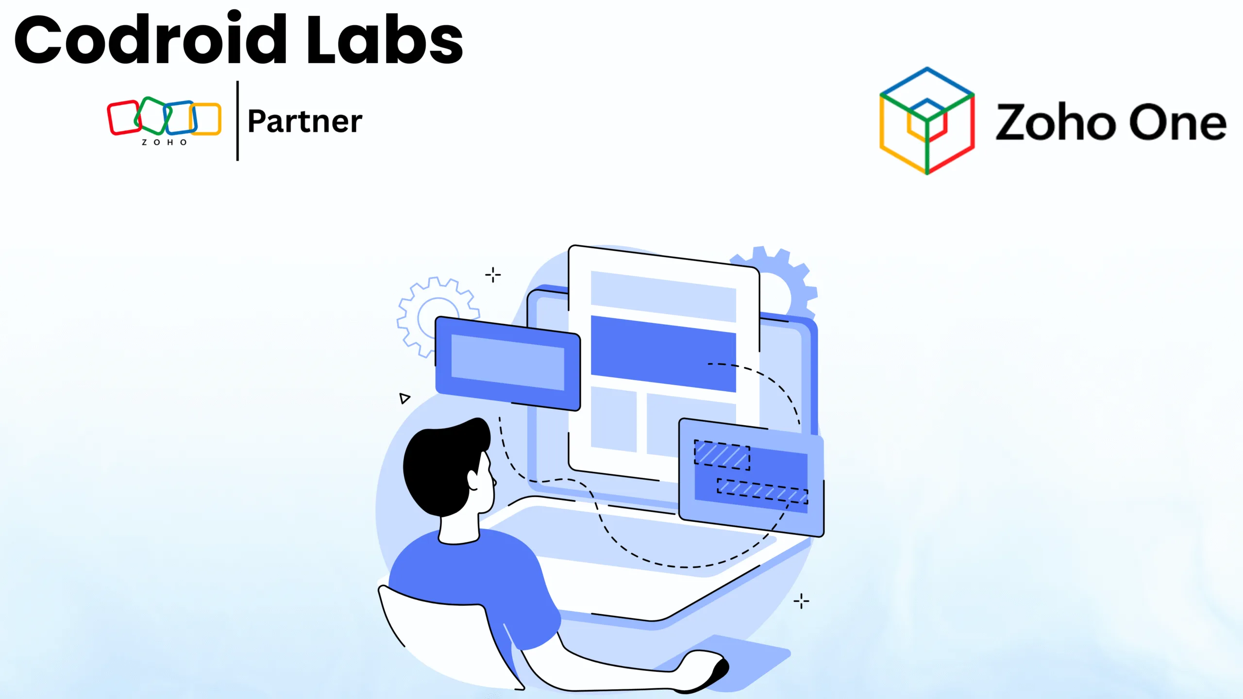 Best Zoho partner in Delhi 2026 Codroid Labs certified reseller showing Zoho CRM One Books implementation for Delhi NCR businesses manufacturing pharma fintech IndiaMart integration