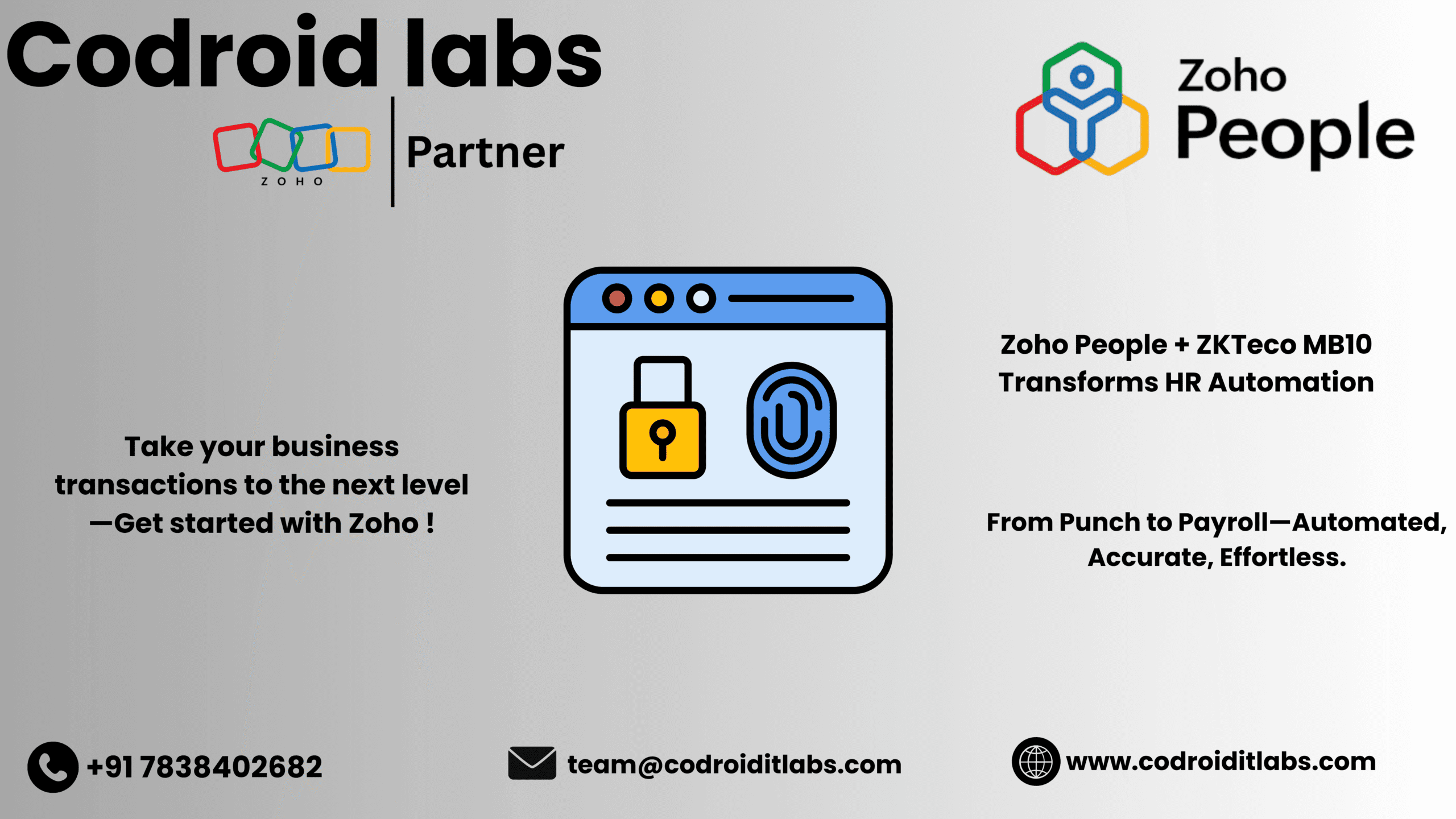 Zero Manual Input Revolution: How Zoho People + ZKTeco MB10 Transforms HR Automation 1 MB10