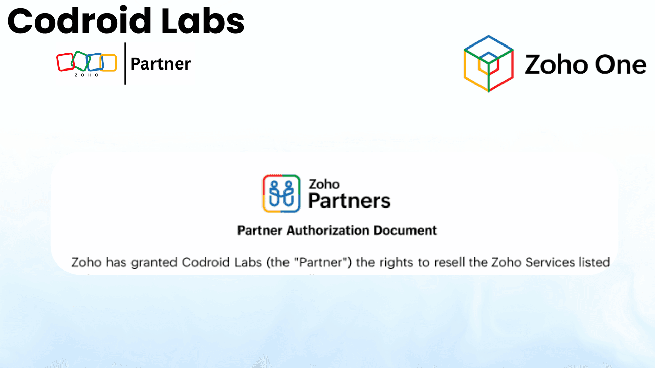 Zoho Partner in Australia: Empowering Your Business 1 zoho partner codroid labs in Delhi ,Gurgaon