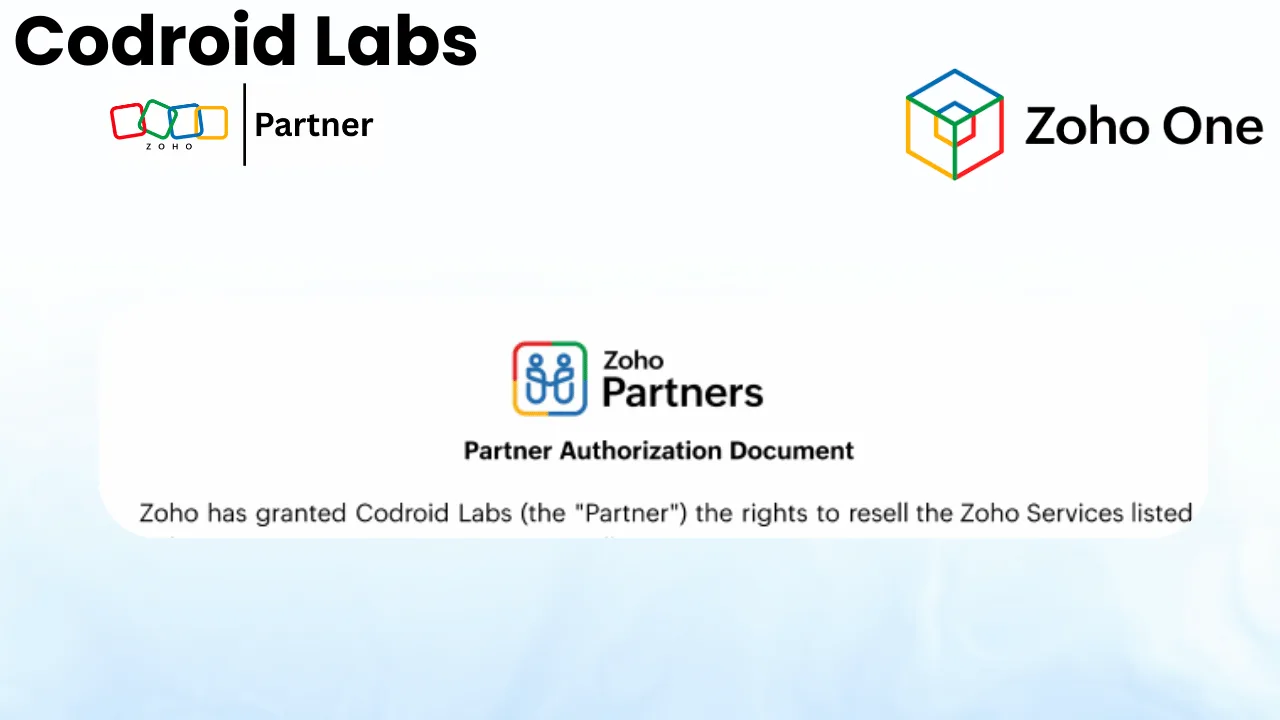 zoho partner codroid labs in Delhi ,Gurgaon
