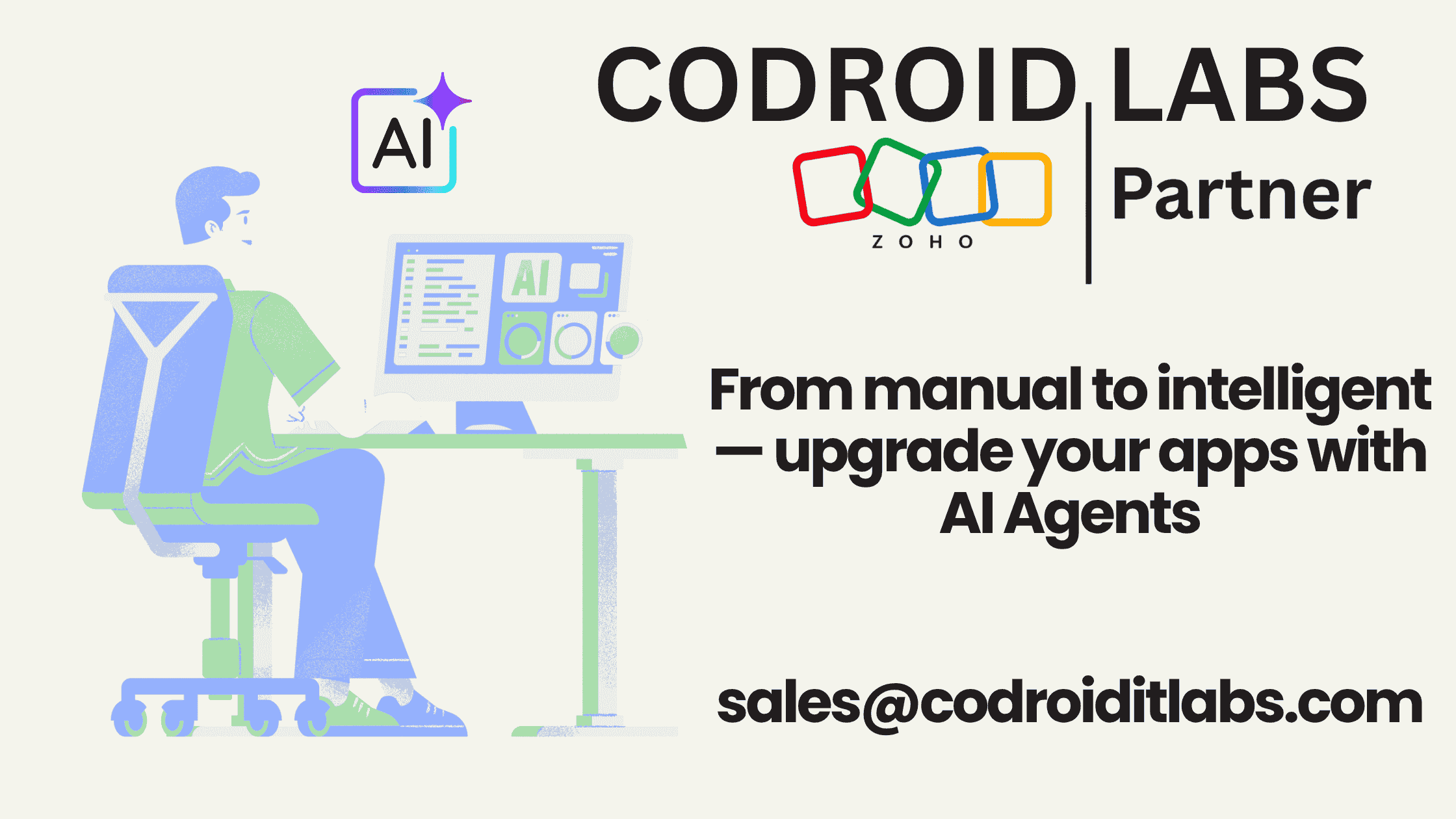 AI Agent Specilist in zoho creator codroid labs help you 1 AI Agent