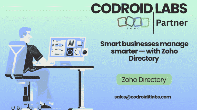 How Zoho Directory help you buesiness manage device in 2026 codroid labs help you 4 Zoho Directory