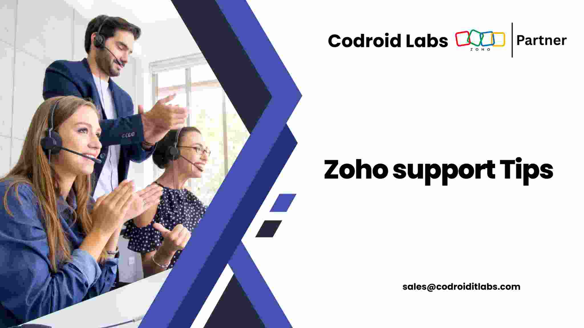 Zoho support tips