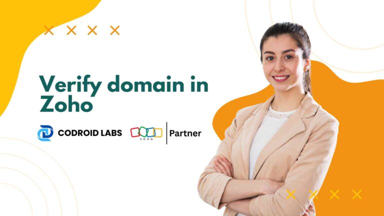 how to verify domain in Zoho CRM