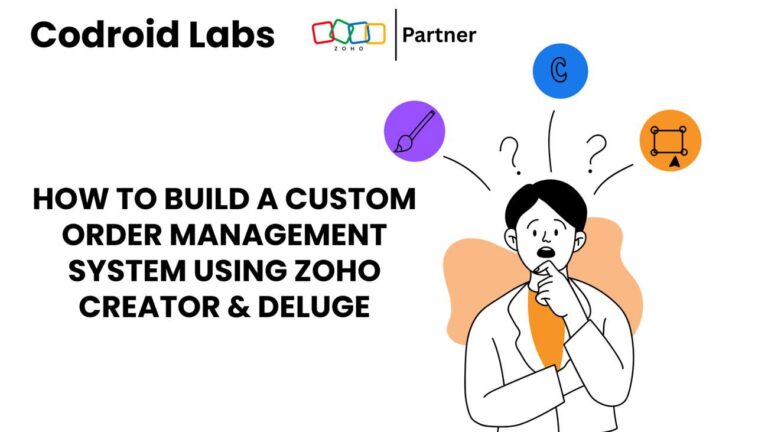 zoho creator order managemennt