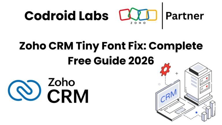 Zoho CRM Tiny Font Fix Complete Free Guide 2026