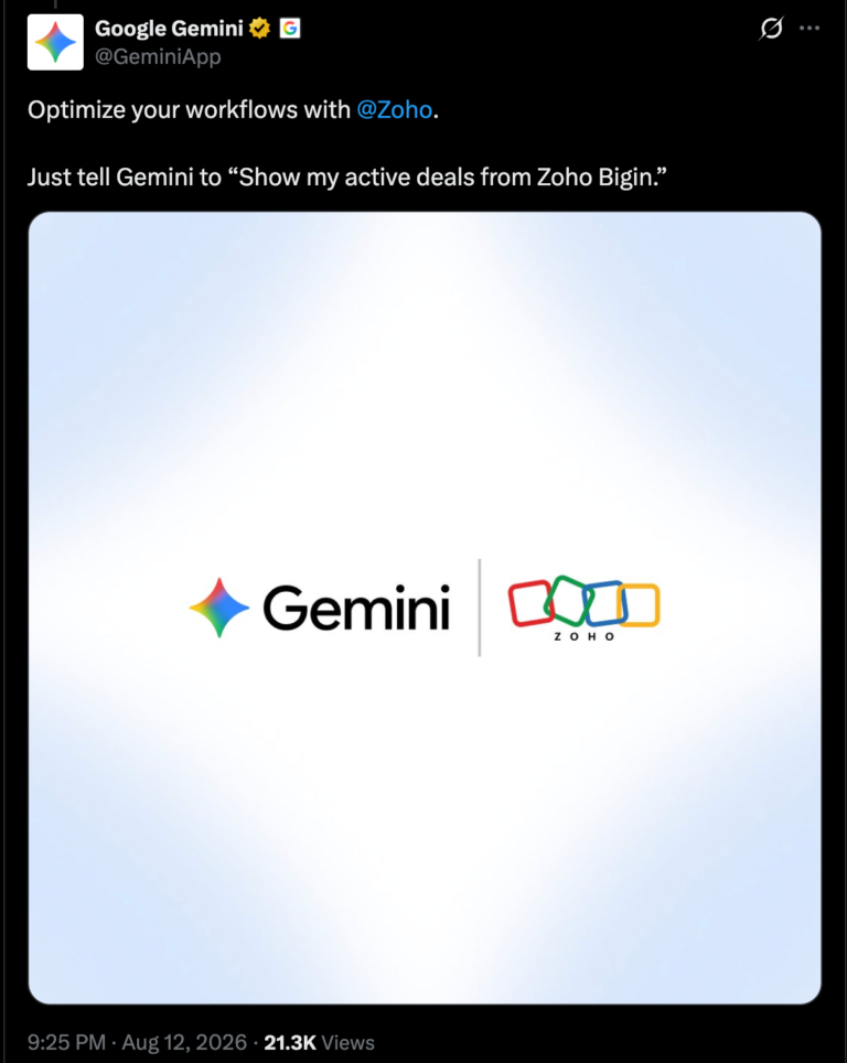 Zoho MCP Google Gemini