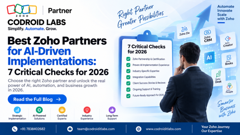 Best Zoho Partners for AI-Driven Implementations: 7 Critical Checks for 2026