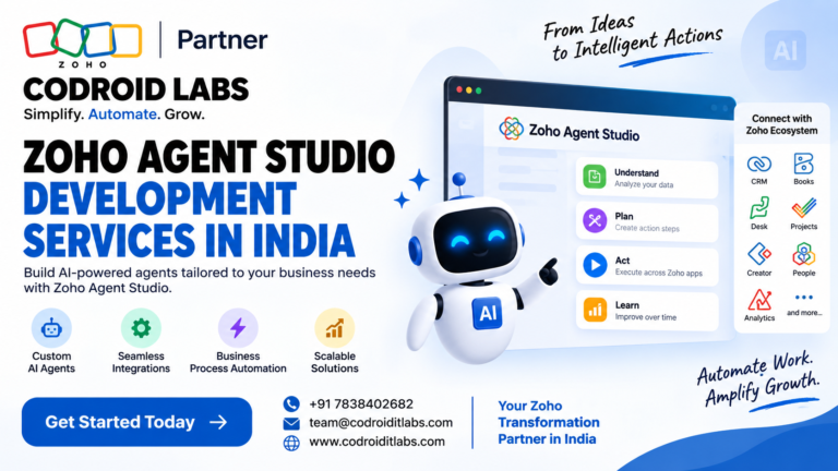 zoho agent studio development services