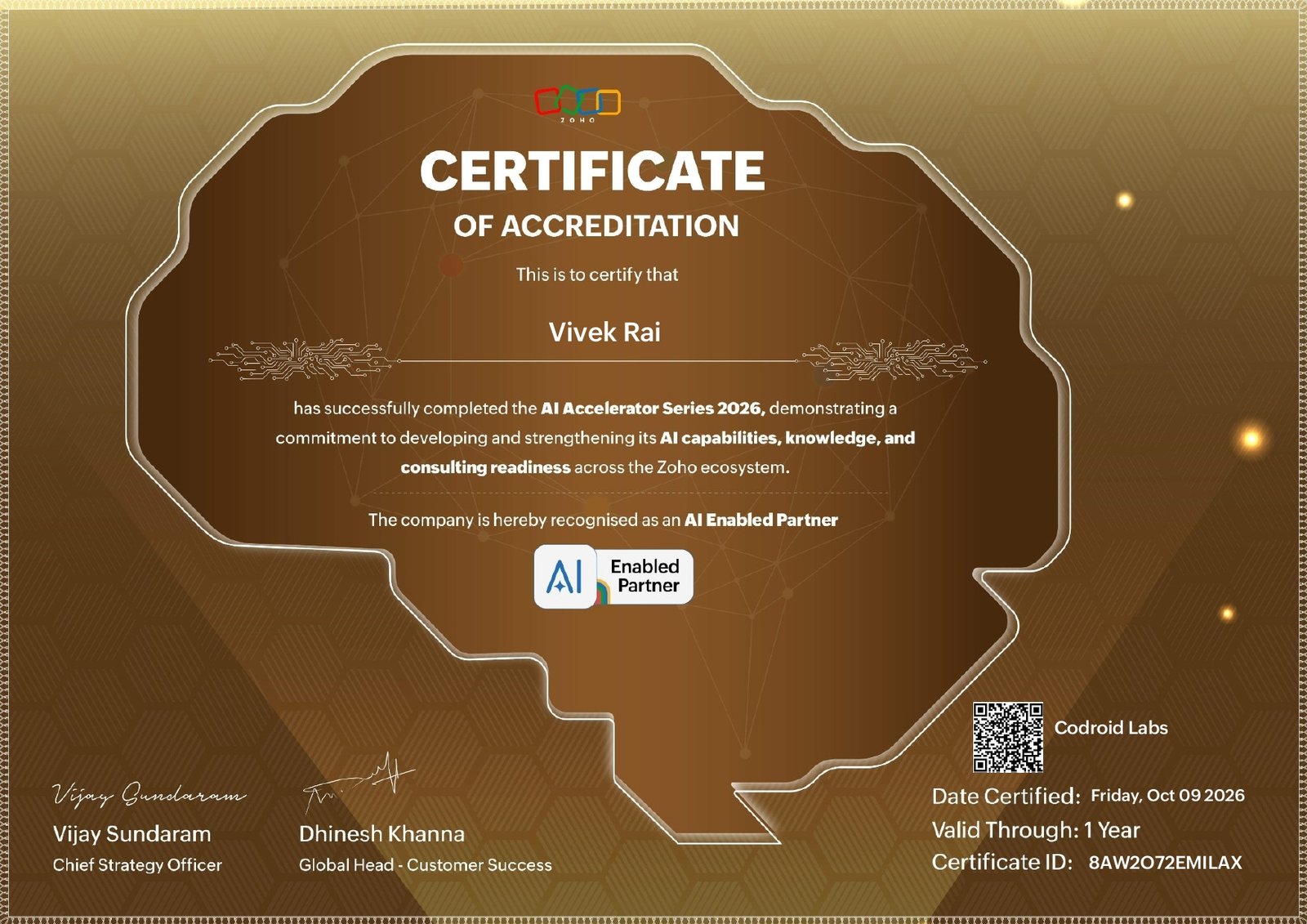 AI Zoho Partner Codroid Labs