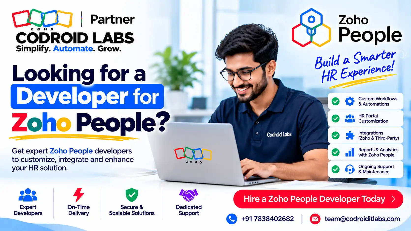 Looking Zoho people Developer