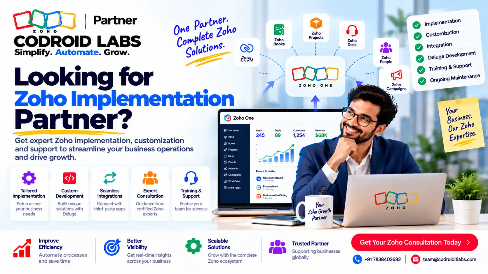 Looking for zoho implimenation partner