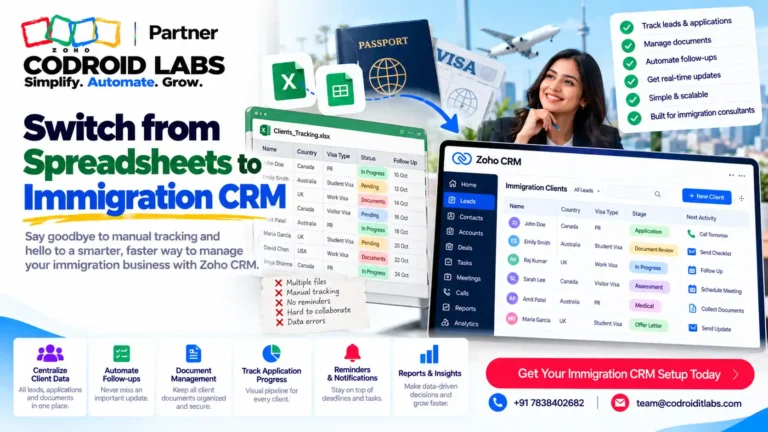 Switch from excel to immigration crm codroid labs