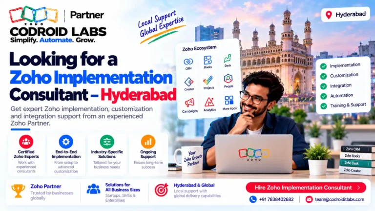 Zoho Implementation Consultant Hyderabad