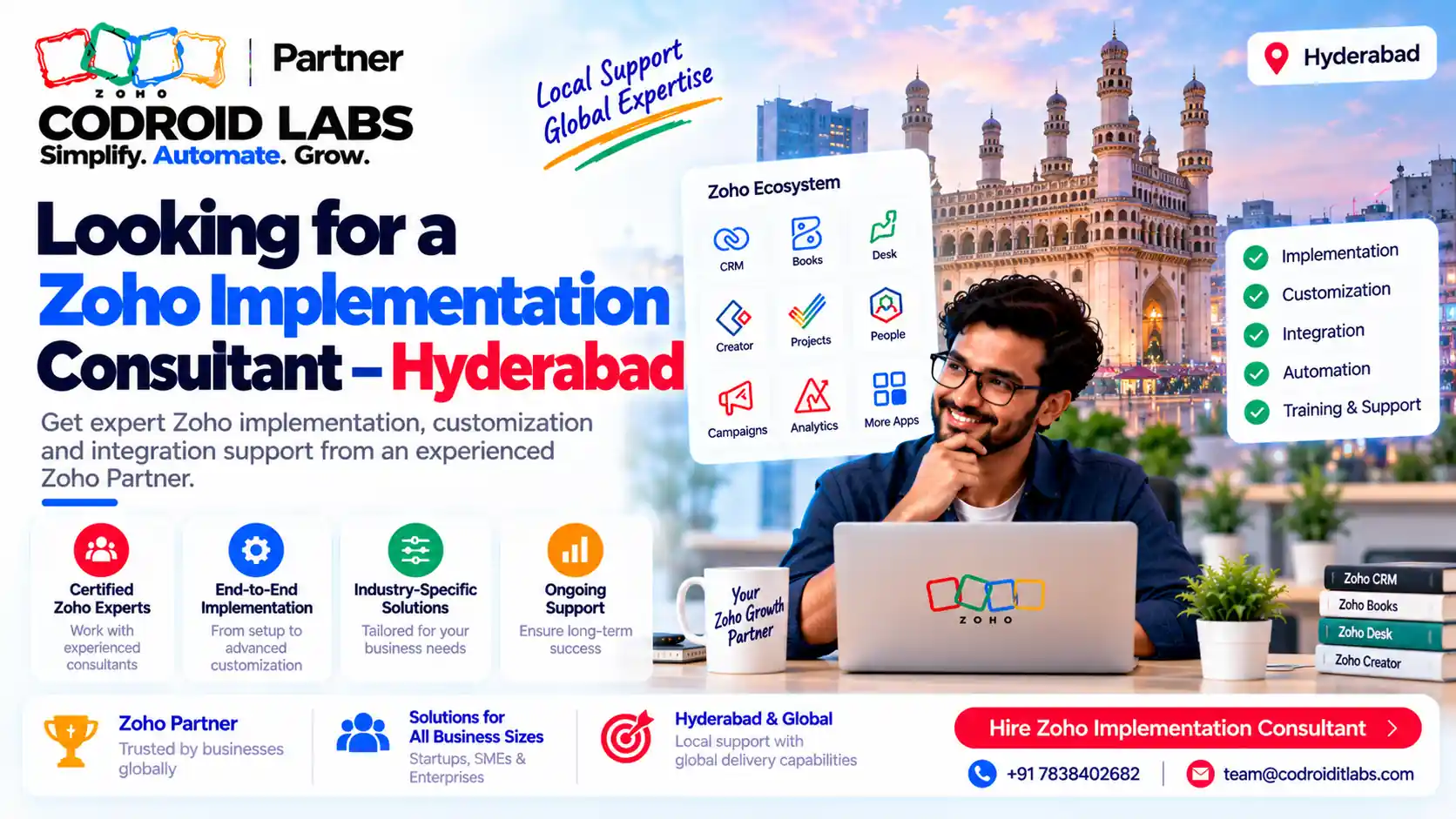 Zoho Implementation Consultant Hyderabad
