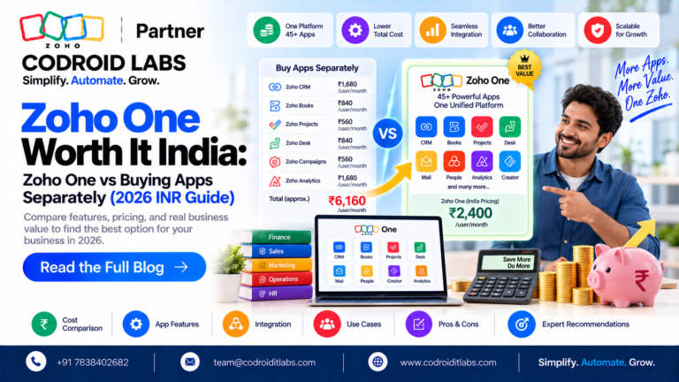 Zoho One Worth It India: Zoho One vs Buying Apps Separately (2026 INR Guide)