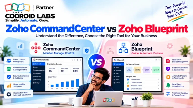 Zoho CommandCenter vs Blueprint: 5 Proven Rules for Calm Flows 1 Zoho command center vs Zoho Blueprint codroid Labs