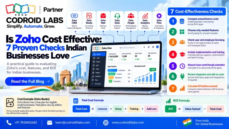 Zoho cost effective codroid labs
