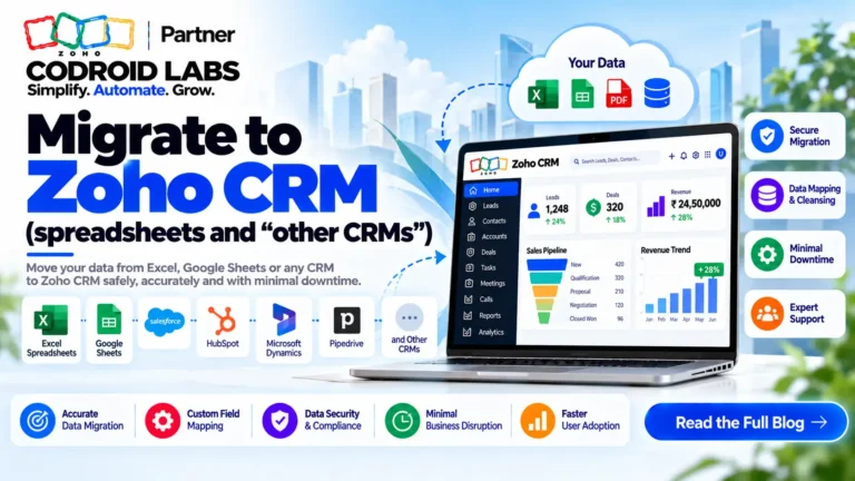 Zoho crm Migrate codroid labs