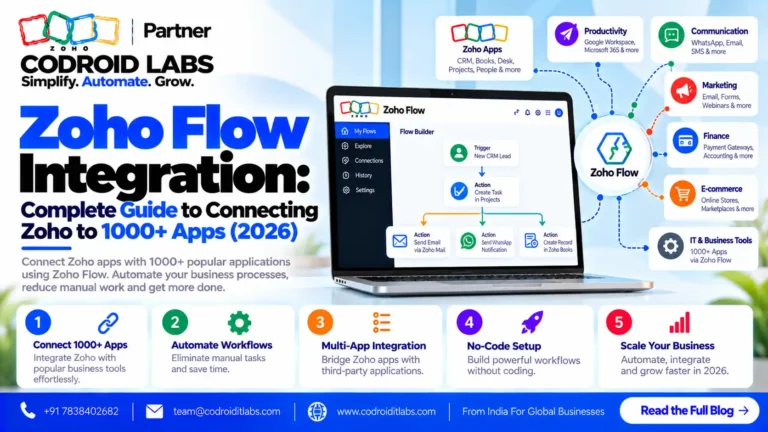 Zoho flow integration Codroid Labs