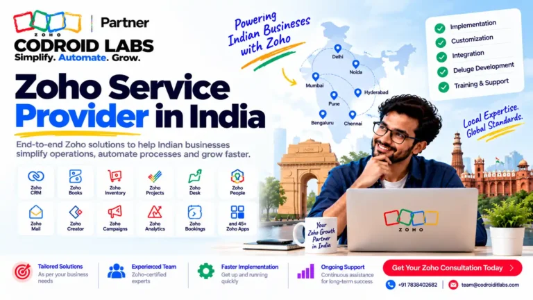 Zoho services provider in india codroid labs